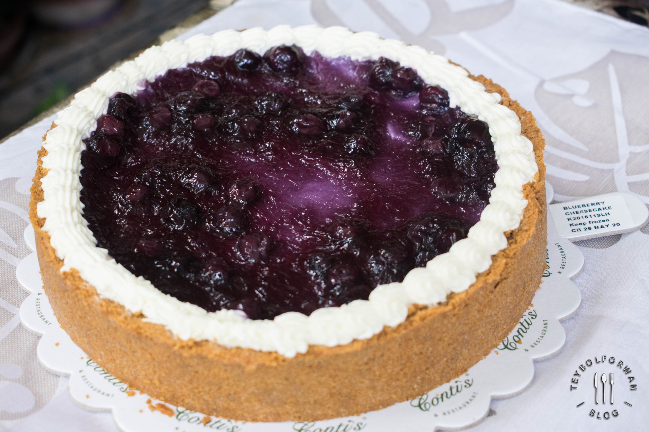 Conti's Blueberry Cheesecake