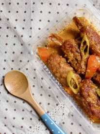 Stuffed Shrimp in Crab Roe Sauce